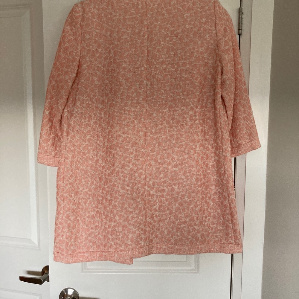 Zara Pink Textured Women's Coat - Picture 3 of 4